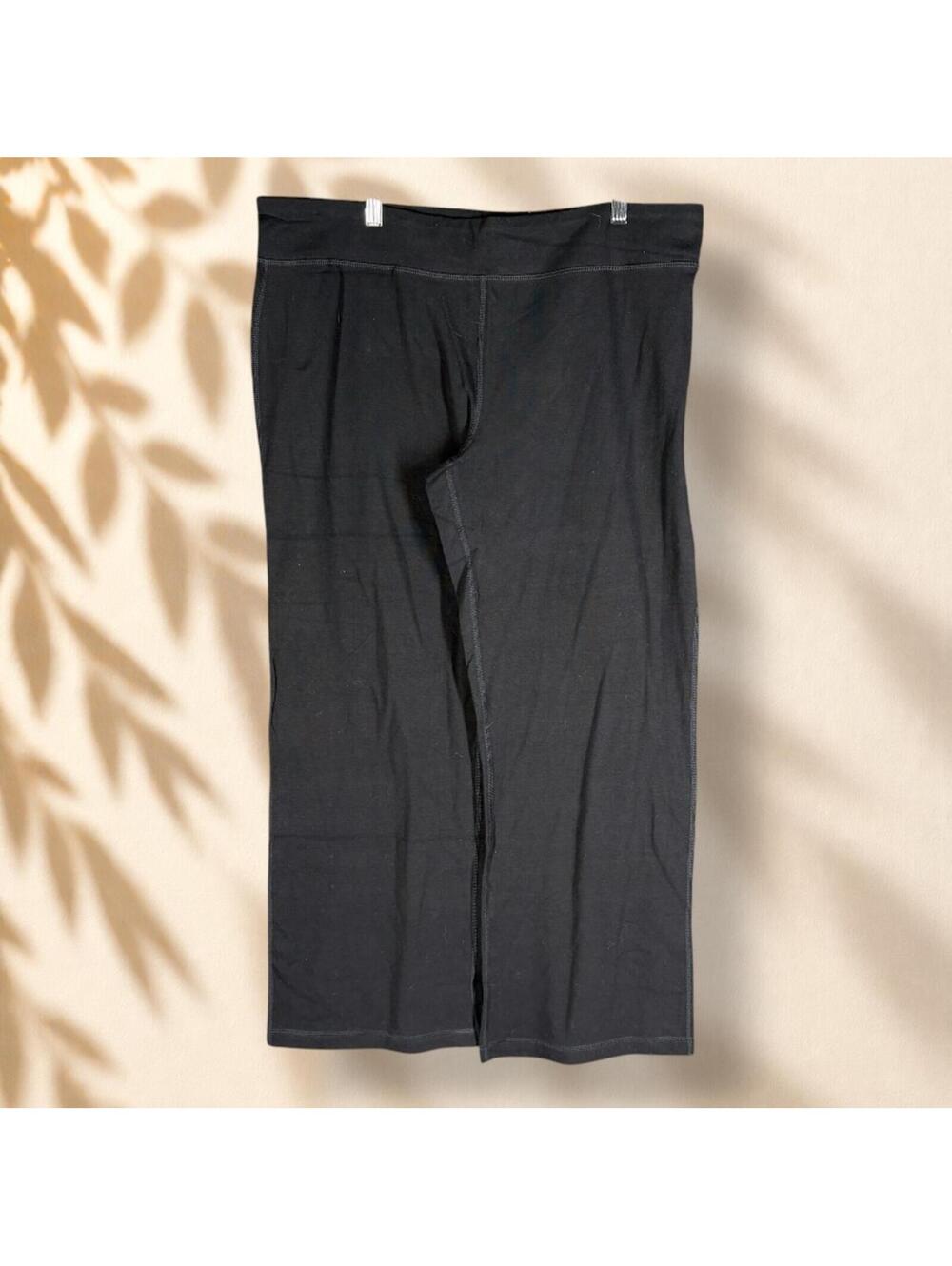 Danskin Now Activewear Track Pants Women XL Black High Rise Pull On Bootcut Gym